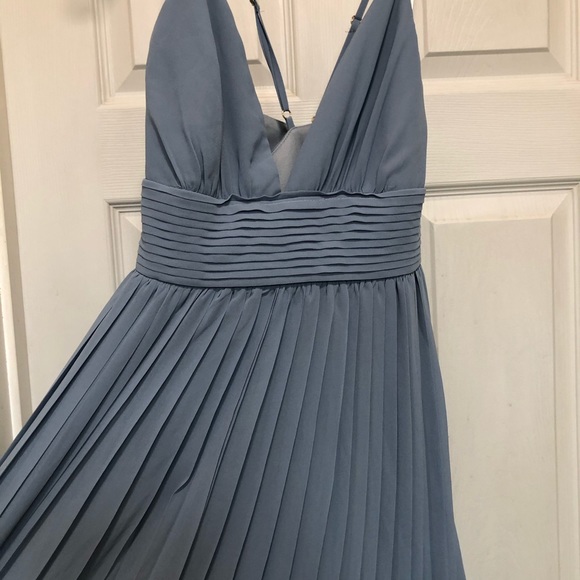 🆕Lulu’s pretty👗slate blue color💙Size LARGE 🆕 - Picture 5 of 9